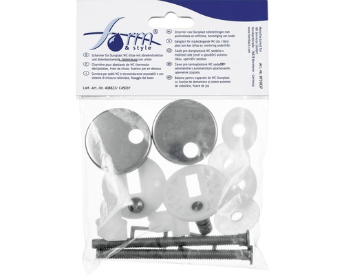 Ersättningsgångjärn för Duroplast toalettlock med mjukstängning och snabbkoppling