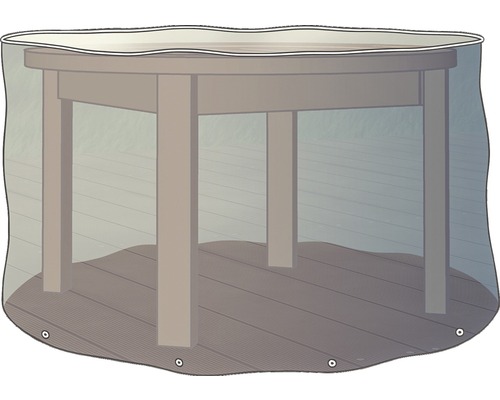 Möbelöverdrag GARDEN PLACE trädgårdsbord Ø125x75cm transparent