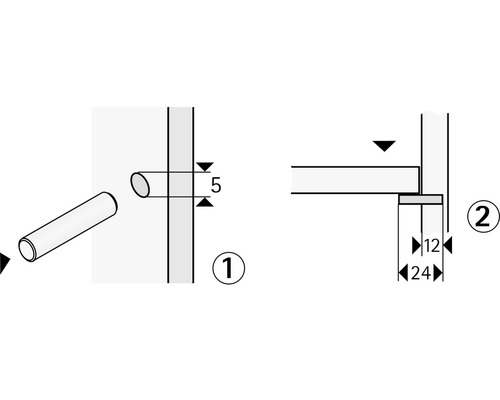 Bild som visar installationsdetaljer och mått.