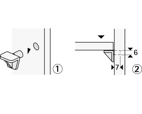 Illustrerar montering av hyllbärare med mått