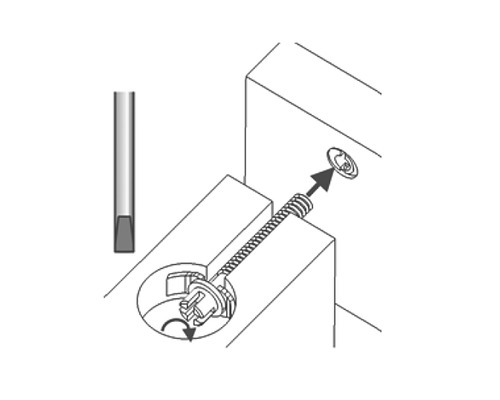 Illustration av montering av en möbelkontakt