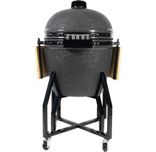 Keramisk grill på hjul med sidobord