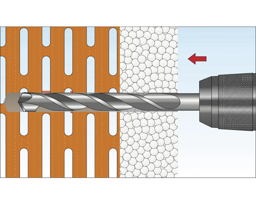 Borr borrar genom perforerad tegelsten och gasbetong