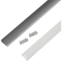 Aluminiumprofil till LED-list LP20 BxH 22x8,8mm 2m-thumb-2