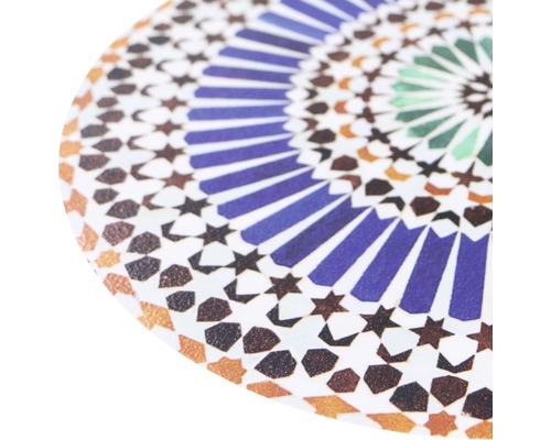 Dekorativ bordsskiva med geometriskt mönster