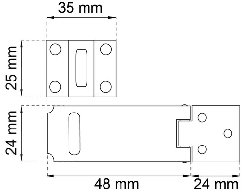 Teknisk ritning av en regel med mått.