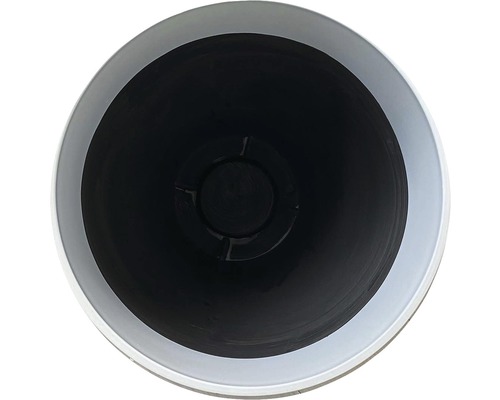 Invändig vy av en rund blomkruka