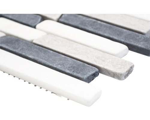 Mosaikplatta av natursten, rektangulär form