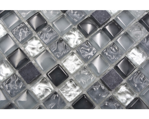 Mosaikplatta med kvadratiska glasstenar