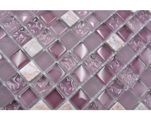 Mosaikplatta av glas och sten