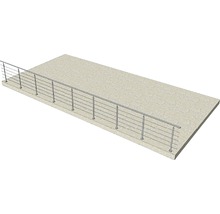 Metallräcke på betongyta