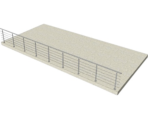 Metallräcke på betongyta