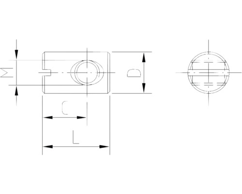 Teknisk ritning av en komponent med måttangivelser