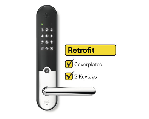 Yale Retrofit dörrlås med tangentbord och handtag