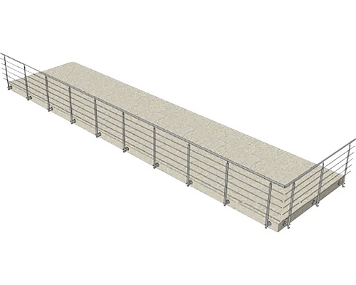 Illustration av en upphöjd plattform med räcke