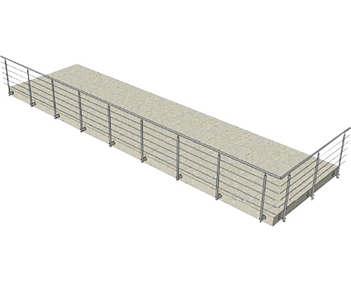 Bro med räcke av horisontella stänger