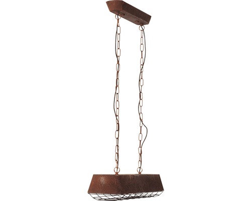 Taklampa med kedjeupphängning och metallkorg