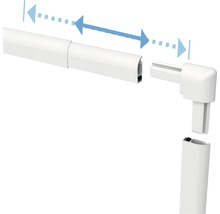 Hörnanslutningar av plast och styrskenor för rullgardiner