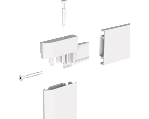 Anslutningsstycke för golvlister med fästmaterial