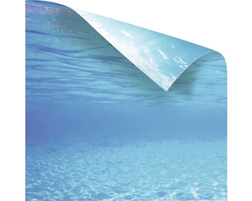 Dekorativ folie med undervattensmotiv och böjt hörn