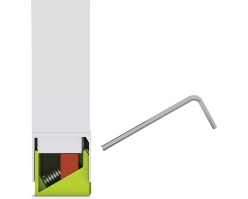 Sidovy av tillbehör för en konstruktionselement och en insexnyckel