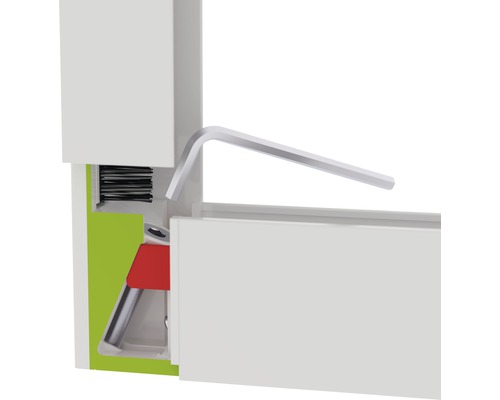 Fönsterbeslag med insexnyckel för justering