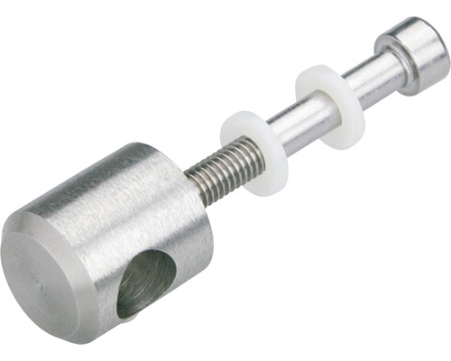 Glaspunkthållare i rostfritt stål med skruv och brickor