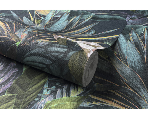 Tapetrulle med botaniskt bladmönster