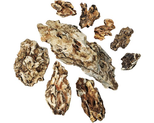 Dekorativt drakstensset för akvarier och terrarier, bestående av flera stenar