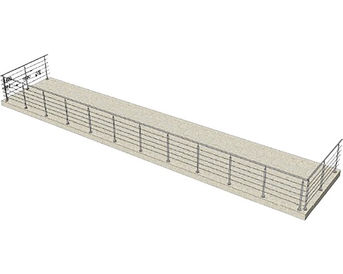 Illustration av en lång, smal bro med räcke