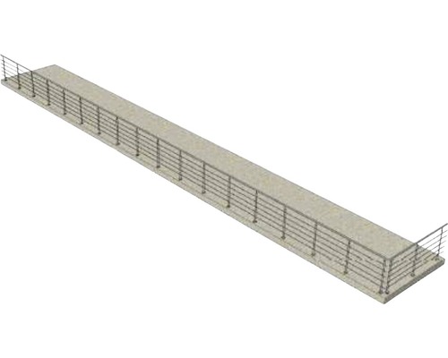 Gångbro med metallräcke