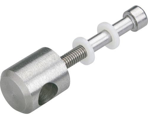 Fästelement i metall med gänga och brickor