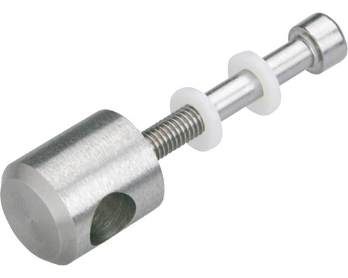 Fästelement av metall med skruv och brickor