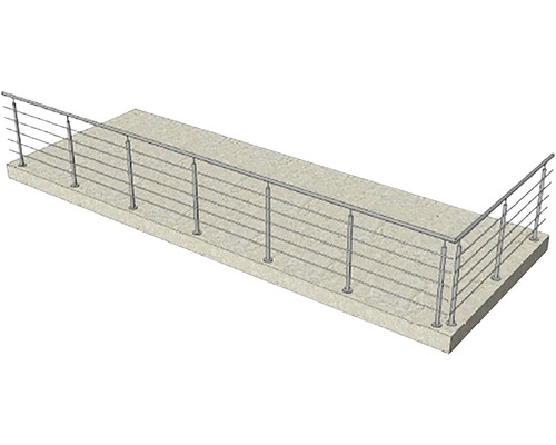 Räcke med vajrar av rostfritt stål på en terrass