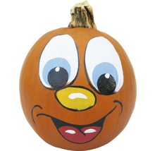 Målad pumpa med ansikte