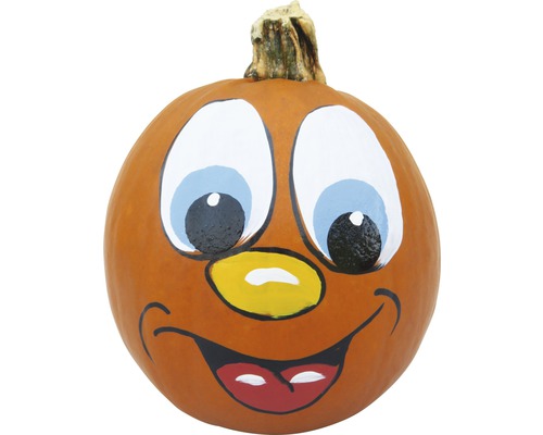 Målad pumpa med ansikte