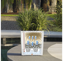 Självvattnande blomkruka LECHUZA Cube Cottage 40x40x44cm granit