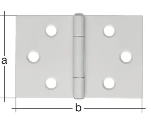 Dörrgångjärn med måtten a och b