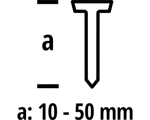 Spiklängd mellan 10 och 50 millimeter
