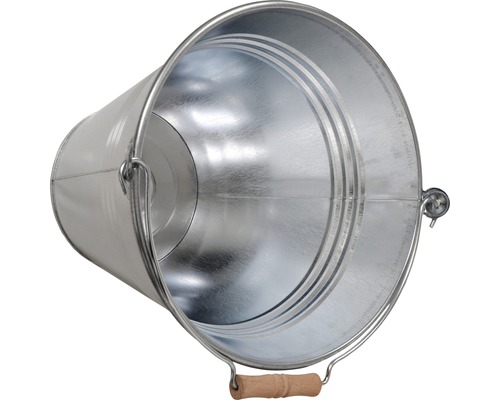 Förzinkad metallhink med trähandtag