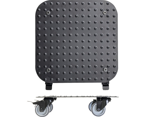 Rullbräda med noppig yta och hjul