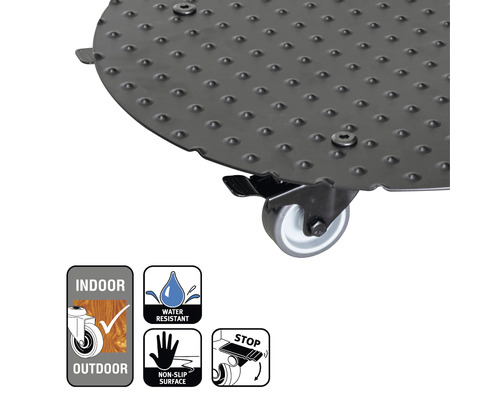Rullbräda med hjul för inom- och utomhusbruk, vattenavvisande och halkfri yta