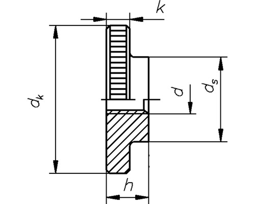 Teknisk ritning av en maskindelar med dimensionering