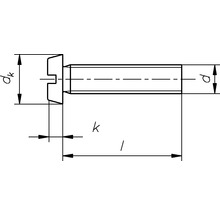 Cylindrisk maskinskruv DRESSELHAUS med mejselspår polyamid DIN 84 6x30mm 50-pack-thumb-2