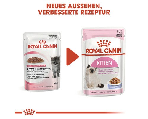 Före-efterbild av receptet på Royal Canin kattungefoder