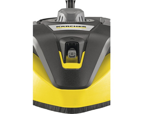 Kärcher logotyp på en maskin för rengöring av hårda golv