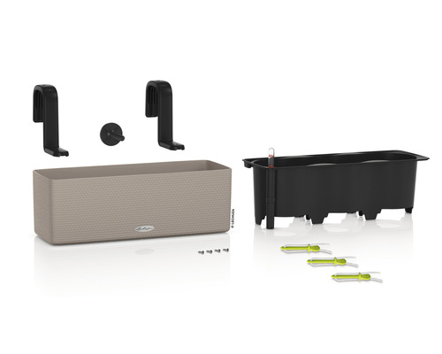 Balkonglåda med bevattningssystem och tillbehör