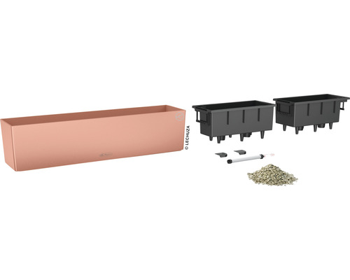 Lechuza Balconera Cottage 80 blomlådeset med bevattningssystem