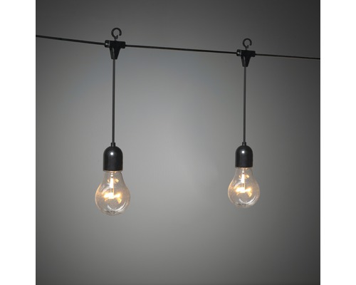 Ljusslinga med två glödlampor