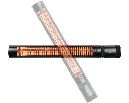 Två värmelampor i tvärsnitt